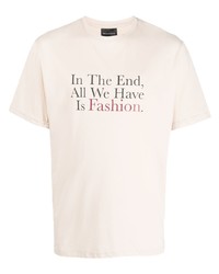 Throwback. Text Print Cotton T Shirt