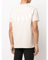 Neil Barrett Thunderbolt Print Cotton T Shirt