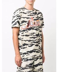 Just Cavalli Tiger Print Logo T Shirt