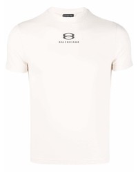 Balenciaga Unity Logo Print T Shirt