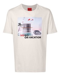 Hugo Vacation Print Cotton T Shirt
