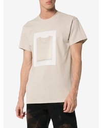 Just A T-Shirt White And Nude Ryan Gander Print Cotton T Shirt