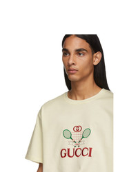 Gucci White Gg Tennis Club T Shirt