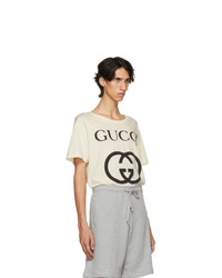 Gucci White New Logo T Shirt