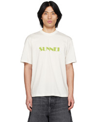 Sunnei White Printed T Shirt