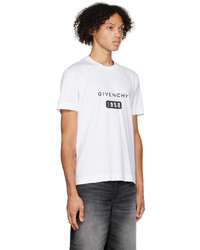 Givenchy White Slim Fit Print T Shirt