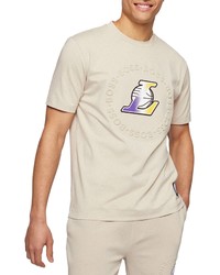 BOSS X Nba Tbasket 3 Emed Graphic Tee In Light Beige La Lakers At Nordstrom