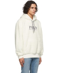 Polo Ralph Lauren Off White Fleece Logo Hoodie