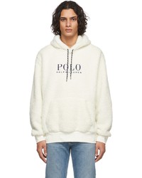 Polo Ralph Lauren Off White Fleece Logo Hoodie