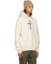 Undercover Beige Teddy Cross Hoodie