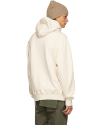 Undercover Beige Teddy Cross Hoodie