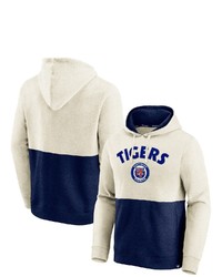 FANATICS Branded Oatmealnavy Detroit Tigers Vintage Arch Pullover Hoodie