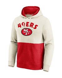 FANATICS Branded Oatmealscarlet San Francisco 49ers Throwback Arch Colorblock Pullover Hoodie At Nordstrom