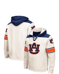 Colosseum Cream Auburn Tigers 20 Lace Up Hoodie