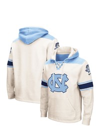 Colosseum Cream North Carolina Tar Heels 20 Lace Up Hoodie At Nordstrom