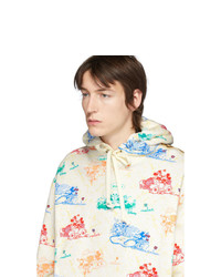 Gucci Off White And Multicolor Disney Edition Jersey Hoodie