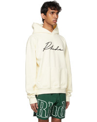 Rhude Off White Logo Cursive Hoodie