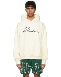 Rhude Off White Logo Cursive Hoodie