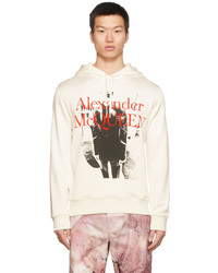 Alexander McQueen Off White Logo Graphic Hoodie