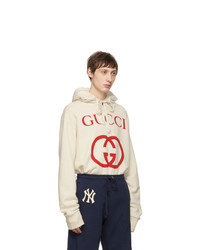 Gucci Off White Logo Hoodie