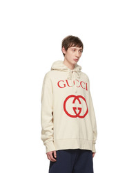 Gucci Off White Logo Hoodie