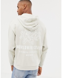 ASOS DESIGN Oversized Hoodie With Back Print In Noodle