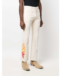 GALLERY DEPT. Logan Flame Print Flared Jeans