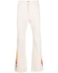 GALLERY DEPT. Logan Flame Print Flared Jeans