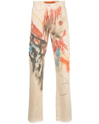 Heron Preston Slim Fit Abstract Print Jeans