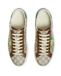 Gucci Fakenot Print Ace Sneakers