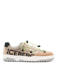 Iceberg Leather Panelled Low Top Sneakers