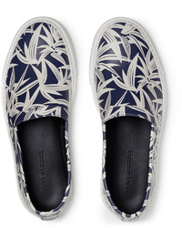 Marc Jacobs Printed Leather Slip On Sneakers