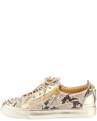 Giuseppe Zanotti Embossed Snake Print Sneakers Scarpa Ber