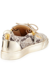 Giuseppe Zanotti Embossed Snake Print Sneakers Scarpa Ber