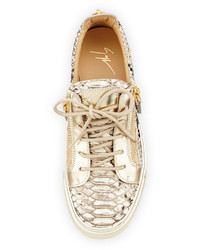 Giuseppe Zanotti Embossed Snake Print Sneakers Scarpa Ber