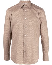 BOSS Abstact Pattern Long Sleeve Shirt