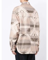 FIVE CM Abstract Pattern Long Sleeve Shirt