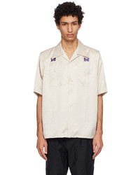 Needles Beige Embroidered Shirt