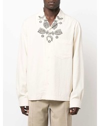 Nanushka Contrasting Print Detail Shirt