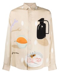 Jacquemus Graphic Print Long Sleeve Shirt