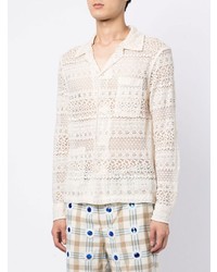 Bode Lace Panel Long Sleeved Shirt