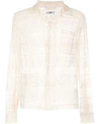 Bode Lace Panel Long Sleeved Shirt