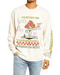 CONEY ISLAND PICNIC Be Happy Be Free Long Sleeve Cotton Graphic Tee