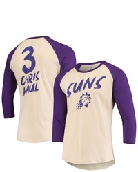 FANATICS Branded Chris Paul Cream Phoenix Suns Nba 34 Sleeve Raglan T Shirt