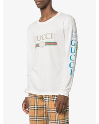 Gucci Dragon Print Cotton T Shirt