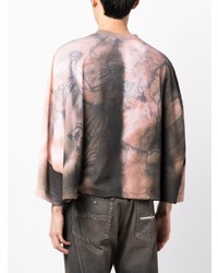 Doublet Gathered Printed Long Sleeve T Shirt