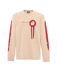 Diesel Just Long Sleeve Cotton Graphic Tee In Stone At Nordstrom