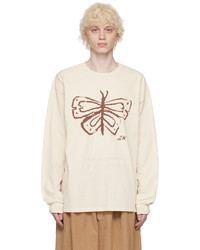 s.k. manor hill Off White Butterfly Long Sleeve T Shirt