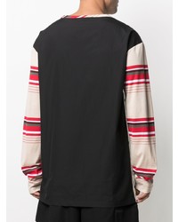Marni Panelled Striped Sleeves T Shirt