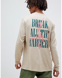 ASOS DESIGN Relaxed Long Sleeve T Shirt With Graffiti Back Print